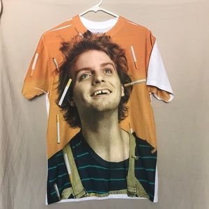 100% Polyester Medium printed tee. (Never worn)